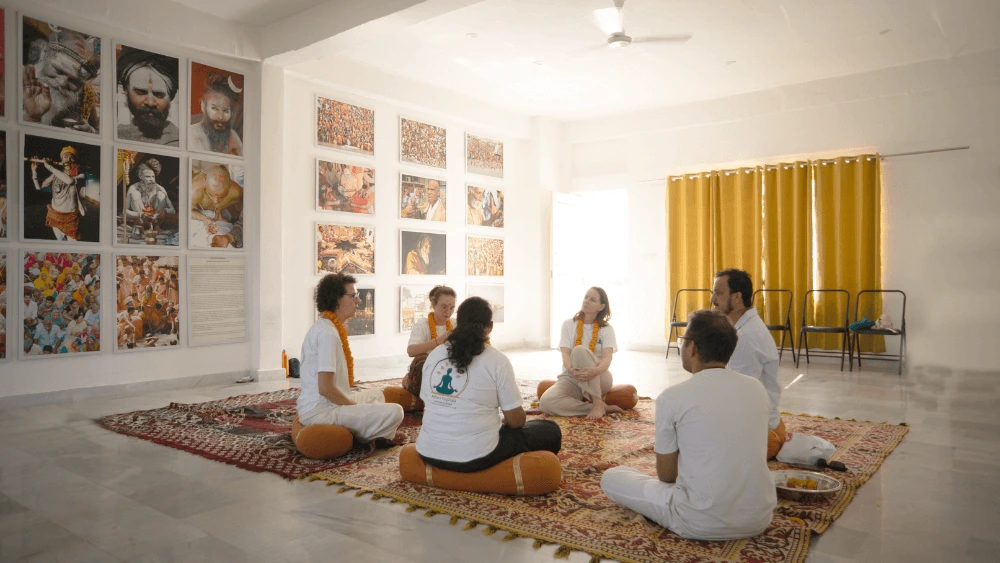 Closing ceremony celebration at Atharv Yogshala yoga retreat in Rishikesh