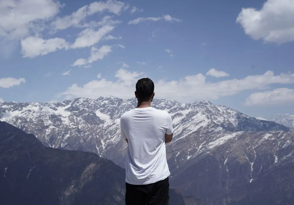 Mountain view during Himalayan yoga retreat in Himalayas