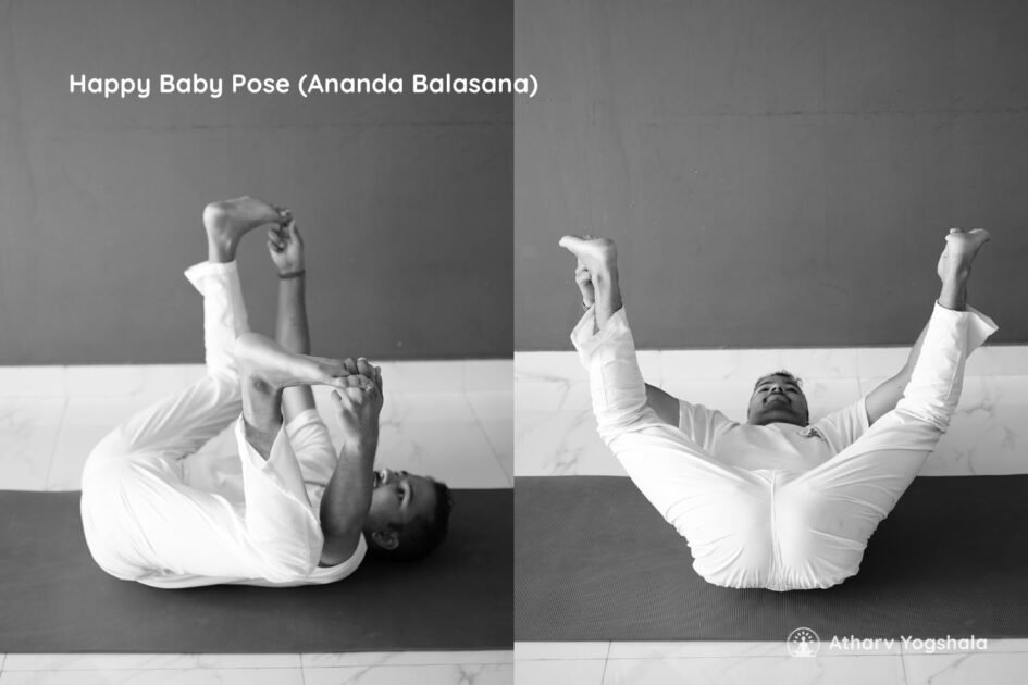 happy baby yoga pose 