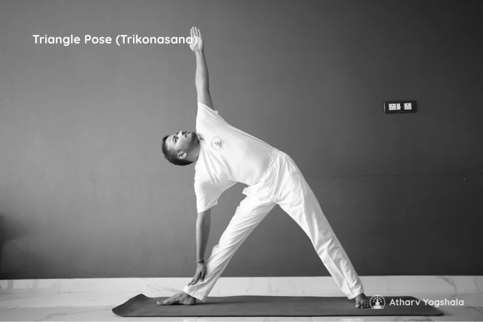 triangle pose trikona asana