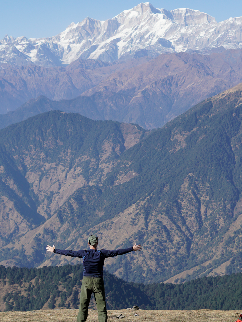 200 Hour Yoga TTC students practicing yoga in the Himalayas
