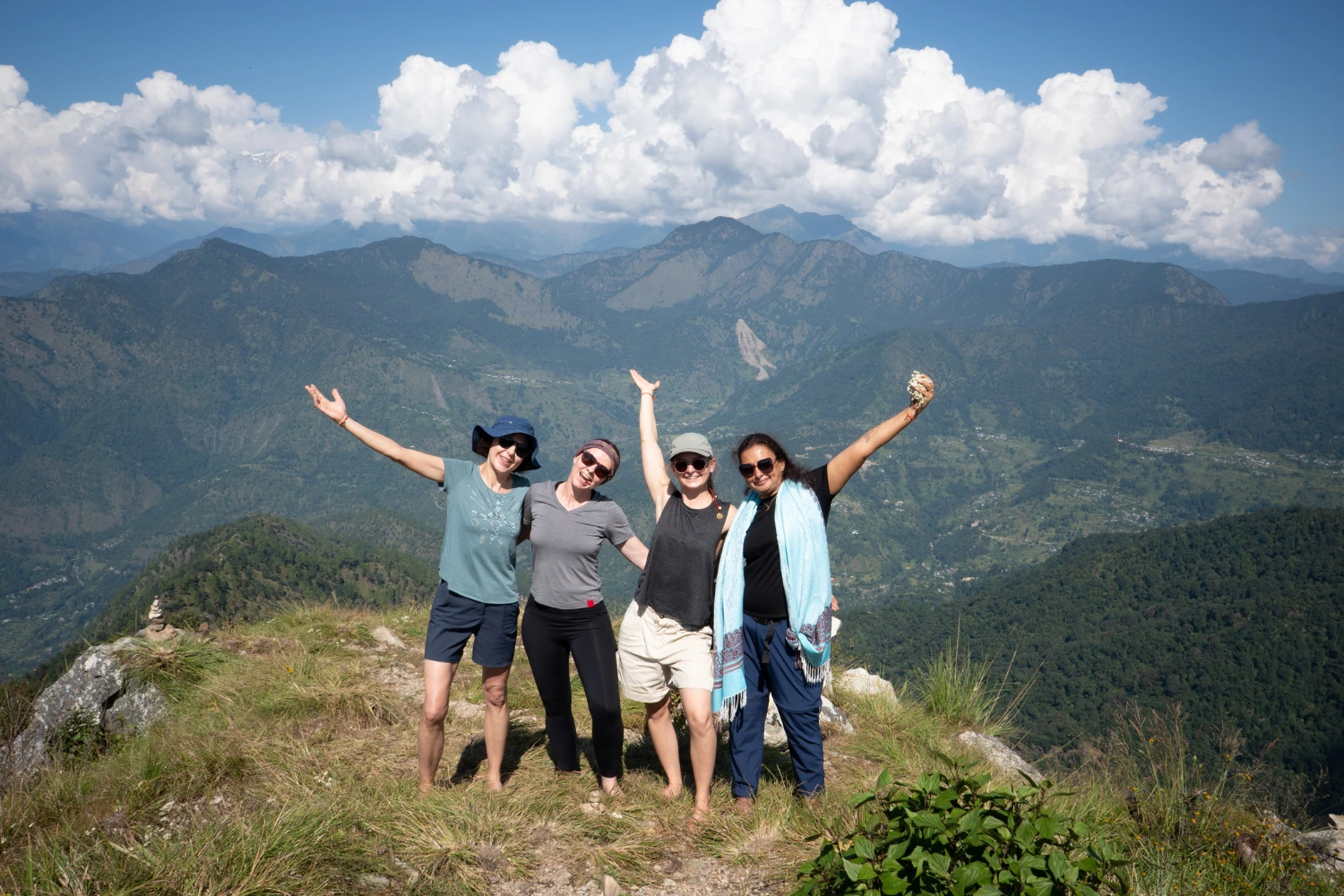 Peaceful Himalayan mountain retreat during yoga teacher training
